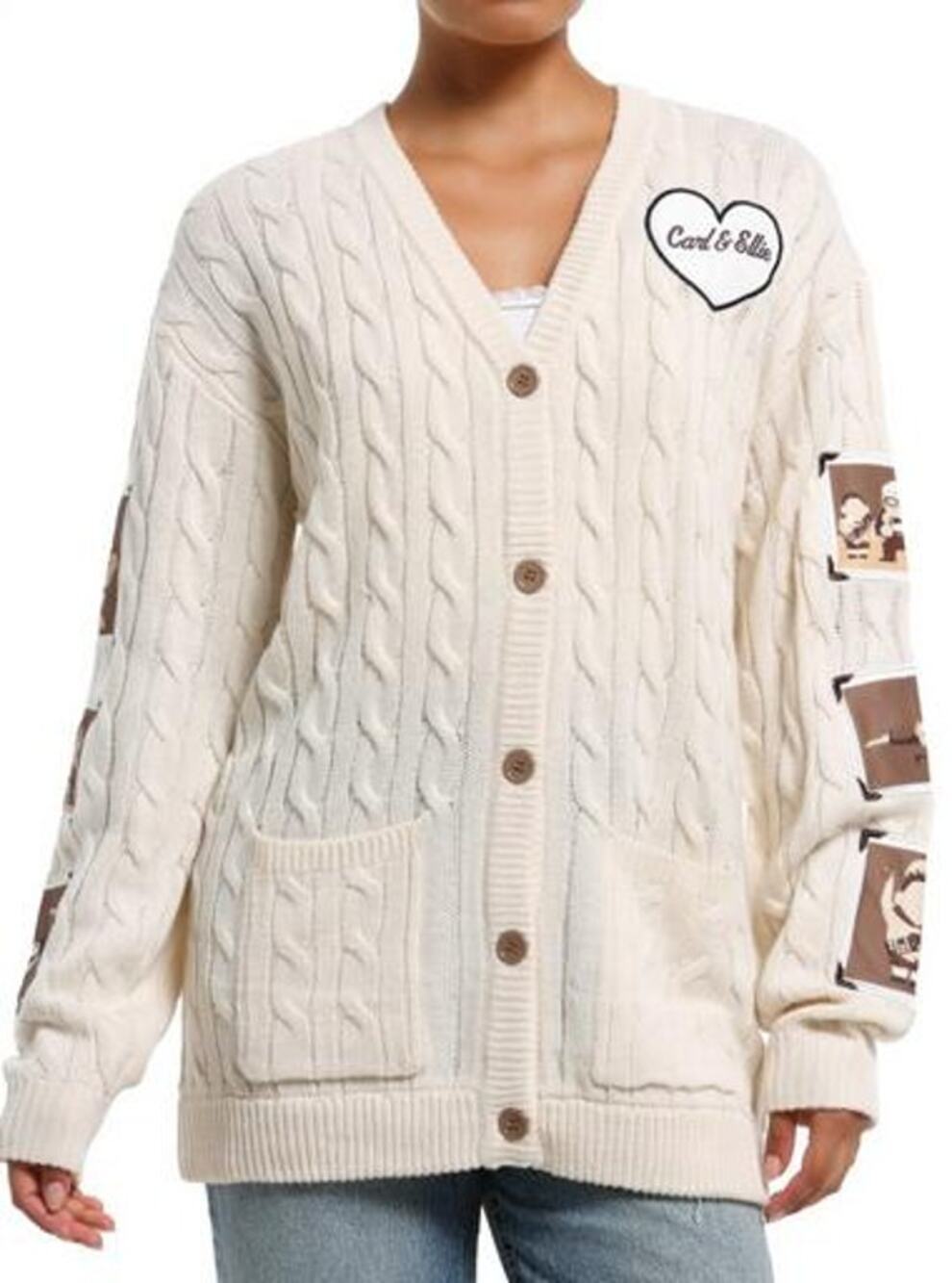 NEW Pixar Her Universe Disney Up Photographs Cable Knit Cardigan Size 3